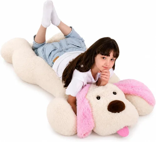 Vista 14 de MorisMos German Shepherd Stuffed Animal, 32 Inch Giant Stuffed Dog Plush Pastor alemán