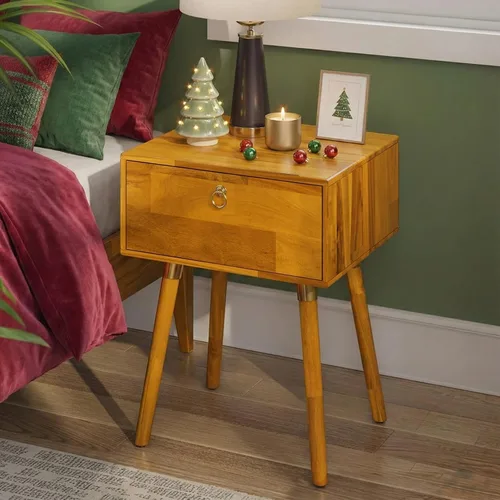 Vista 20 de Bme Dinkee - Marco de cama de plataforma Queen de madera de 15 pulgadas, marco de cama de madera maciza, estilo moderno y minimalista, soporte de 12