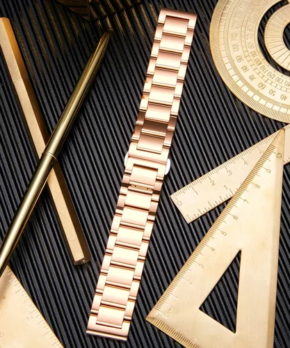 Vista 5 de BINLUN Thick Stainless Steel Watch Band Metal Heavy Polished Matte Brushed Finish Watch Strap Replacement for Men Women