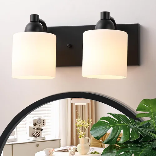 Vista 16 de Mecgirn Apliques de Pared de Vidrio Esmerilado Níquel Cepillado, Paquete de 1 Luminarias de Pared Interiores Cableadas para Sala de Estar, Pasillo