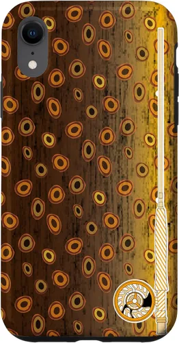 Vista 24 de Funda de pescador con estampado de trucha marrón para iPhone 16