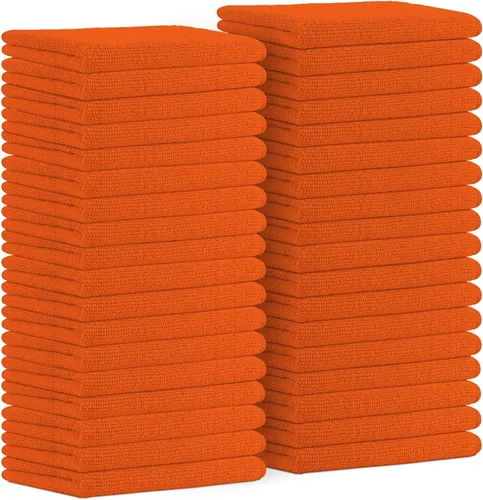Vista 44 de Avalon Towels Paños de limpieza de microfibra (paquete de 48) – Tamaño 16 x 16 pulgadas, trapos de limpieza altamente absorbentes, sin pelusa Negro