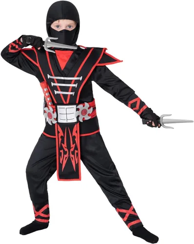 Vista 9 de Spooktacular Creations Ninja Swords, Backpack Weapon Toy Set with Swords and Knives for Kids, Ninja Costume Accessories for Cosplay, Dress-up Party