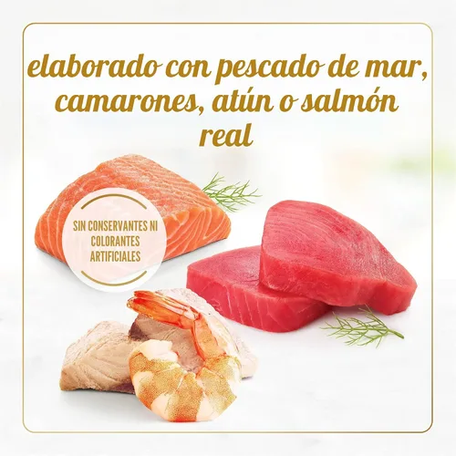 Vista 4 de Purina Fancy Feast - Alimento húmedo a la parrilla para gatos, colección de mariscos en paquete variado de alimentos húmedos para gatos