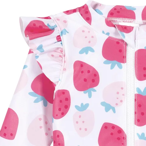 Vista 3 de Gerber Traje de baño de una pieza de manga larga para bebés y niñas