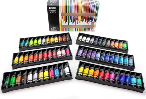 Vista 13 de Liquitex BASICS - Juego de pintura acrílica, 6 tubos de 22ml (0.74 onzas), fluorescente