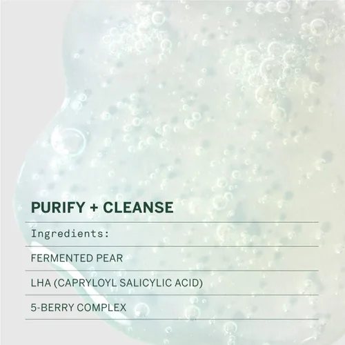 Vista 4 de FACETORY Urban Calm - Jabón facial hidratante para mujeres, limpiador facial de gel suave con pera fermentada y LHA, lavado facial para piel
