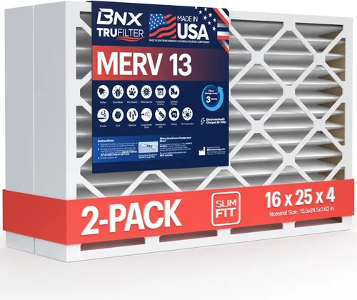 Vista 15 de BNX TruFilter - Filtro de aire para horno de CA MERV 13 de 16 x 20 x 1 pulgadas (paquete de 2) - Fabricado en Estados Unidos - Filtros de aire