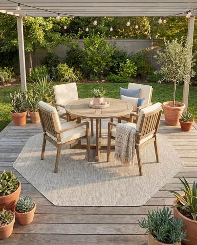 Vista 15 de Rugs.com Outdoor Solid Collection - Alfombra de pelo plano beige de 2 x 3 pulgadas, perfecta para entradas, cocinas, rincones de desayuno, piezas
