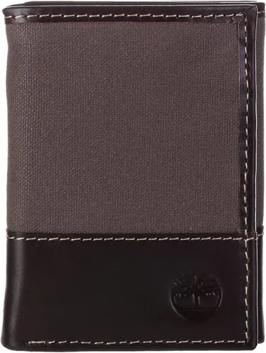 Vista 5 de Timberland Mens Two-Tone Piel Auténtica TrifoldCartera