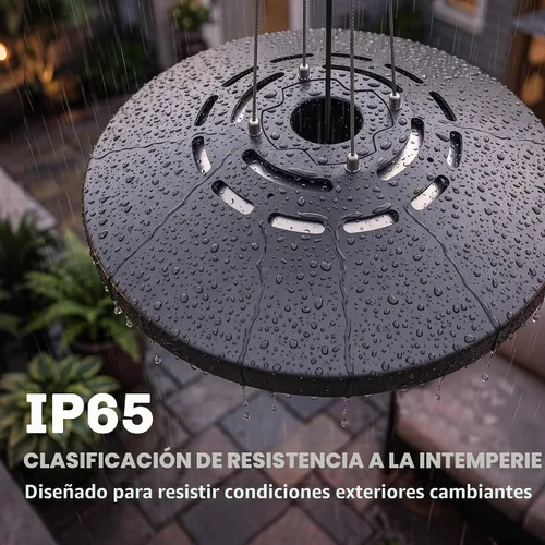 Vista 8 de Outsunny Calentador eléctrico colgante para patio con luz LED, 750/1500W