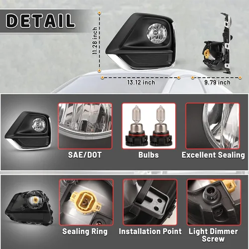 Vista 3 de Conjunto de luces antiniebla para Chevy Trax Chevrolet Driver Passenger 2017, 2018, 2019, 2020, 2021, 1 par