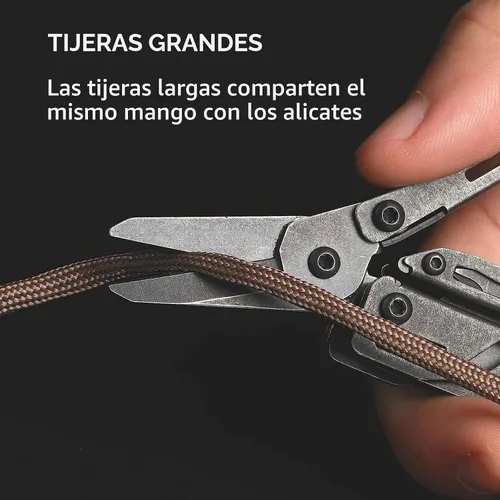 Vista 3 de NEXTOOL EDC Llavero Multiherramienta, Cuchillo de Bolsillo Mini 10 en 1 con Alicates de Punta Fina, Tijeras, Mini Gadgets Útiles y Geniales