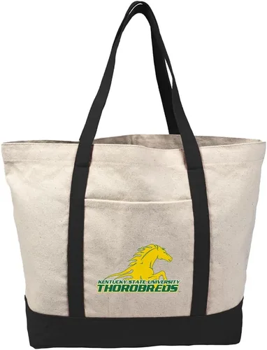 Vista 129 de Campus Lab Bolsa de lona con logotipo primario colegiado con bolsillo externo, bolsa de hombro reutilizable para ir de compras, playa Águilas A&m