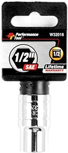 Vista 10 de Performance Tool W32334 1/2 Drive 1-1/16 6Point Deep Wall Socket, 1 paquete