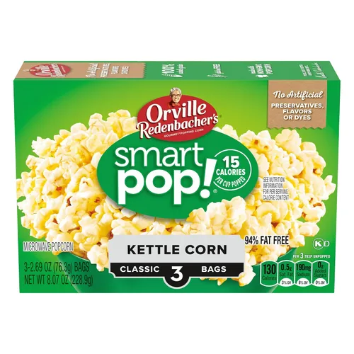 Vista 3 de Orville Redenbacher's Smart Pop! Palomitas de maíz con sabor a mantequilla (paquete de 2) 6 cajas