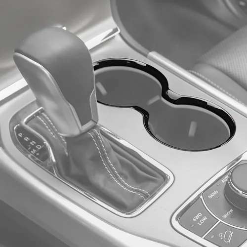 Vista 6 de Marco de Cubierta de Portavasos Accesorios Decorativos de Interior para Jeep Grand Cherokee 2011-2021 (Negro)