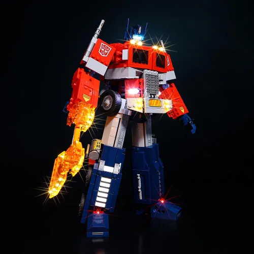 Vista 5 de Kyglaring Kit de iluminación LED (sin modelo) diseñado para Lego Optimu Prime Transformer 10302 Kit de construcción modelo - sin juego de Lego