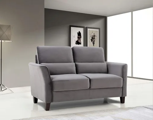 Vista 18 de Container Furniture Direct Stoughton - Sofá biplaza tapizado moderno de mediados de siglo con brazos inclinados para sala de estar, 57.88 pulgadas