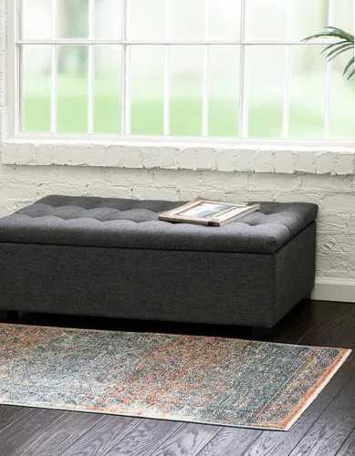 Vista 4 de Unique Loom Newport Collection - Alfombra Kingscote (2' x 3' 11" Runner, Multi/ Marfil)