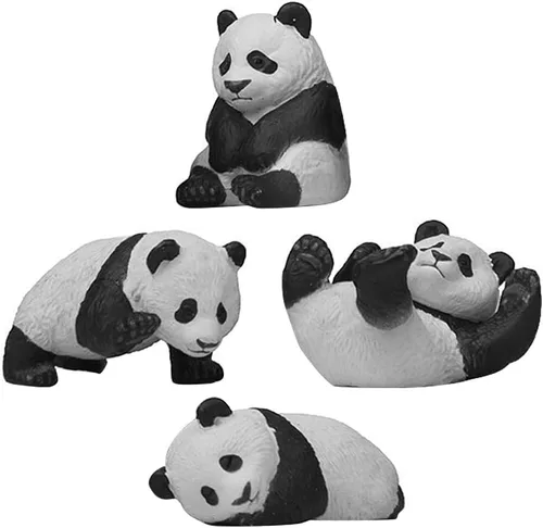 Vista 2 de HOMSFOU 4 piezas de invierno pequeñas y frescas mini figuras de resina suite de escritorio planta pastel marioneta mini figuras accesorios oficina