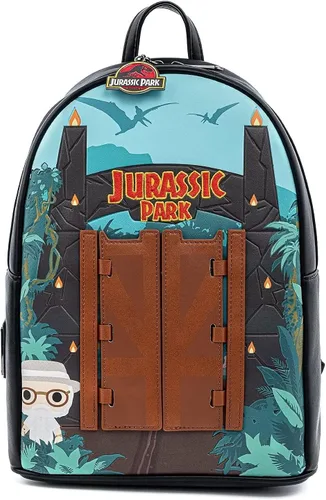 Vista 2 de Loungefly POP Jurassic Park Gates - Bolso de hombro con doble correa para mujer Multi