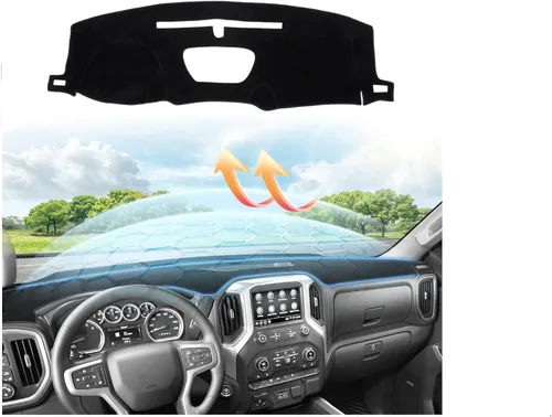 Vista 62 de CARTIST Cubierta negra para salpicadero para Toyota Solara 2004-2008, antideslizante, antirreflejo, protección UV, tapete interior de primera calidad