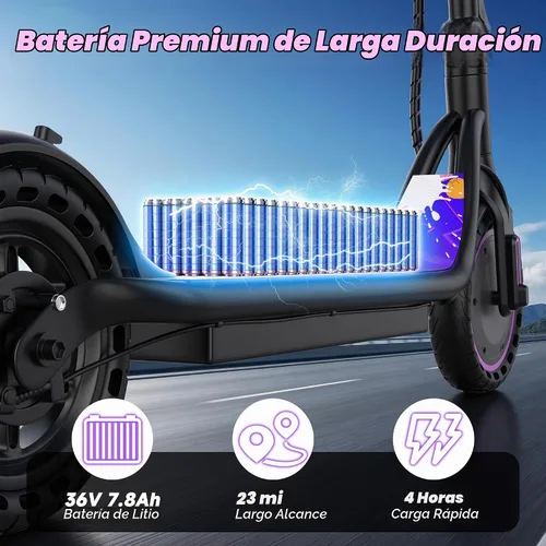 Vista 3 de Aovowheel Scooter eléctrico para adultos, plegable E Scooter Conmuting