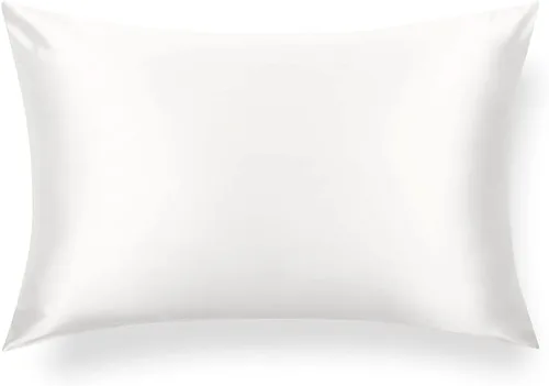 Vista 3 de Gealaek Paquete de 2 fundas de almohada de seda satinada para cabello y piel, con cierre de sobre, fundas de almohada de enfriamiento tamaño King 20