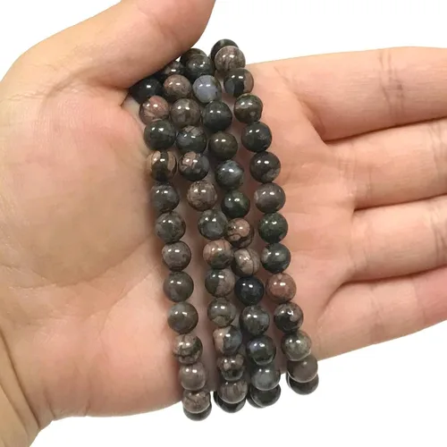 Vista 324 de Gem Avenue Handmade Round Bead Stretch Bracelet Unisex Natural Stone Beaded Jewelry for Men & Women, Elastic Wristband for Daily Wear