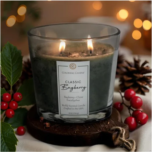 Vista 41 de Colonial Candle Vela perfumada de vainilla ámbar, velas altamente perfumadas para el hogar, vela de cera moteada, 2 mechas, 8 onzas, fabricada