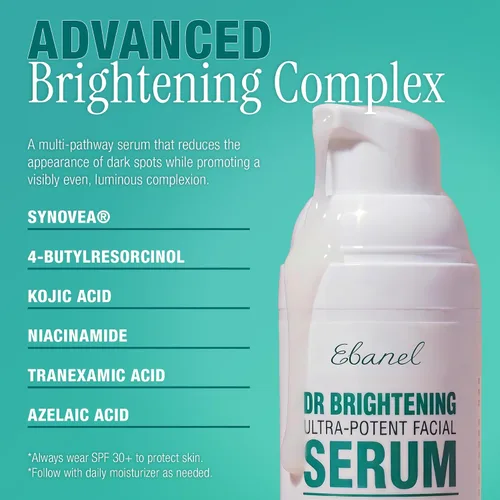 Vista 4 de Ebanel Eliminador de manchas oscuras para rostro y cuerpo, suero iluminador con Synovea HR, alfa arbutina, niacinamida, ácido kójico, corrector