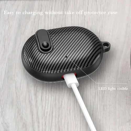 Vista 3 de Funda para Beats Studio Buds/Studio Buds Plus 2021/2023 con clip de cierre para hombres, GARTOO con kit de limpieza, funda protectora y lápiz