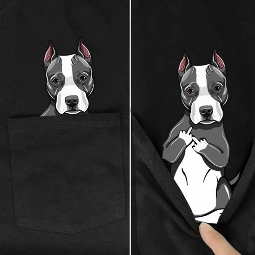 Vista 2 de Divertida camiseta blanca con bolsillo para dedo medio con diseño de gato blanco para mascotas