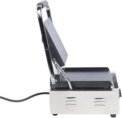 Vista 6 de Parrilla antiadherente comercial Panini Press, tostadora eléctrica comercial de sándwich a la parrilla, sartén para asar interiores, control