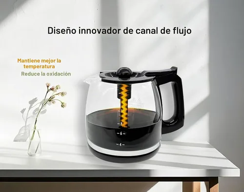 Vista 2 de ALLCUP Jarra de repuesto universal de cristal para cafetera, 12 tazas