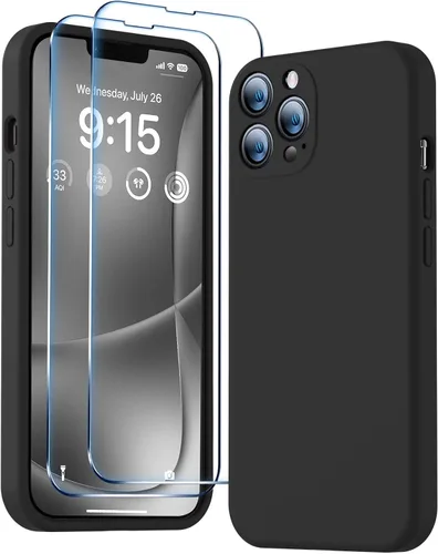 Vista 30 de BossKiss Funda compatible con iPhone 13 Pro, silicona de alta calidad mejorada [protección de cámara] [2 protectores de pantalla]
