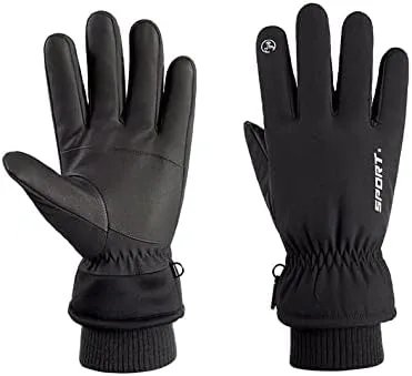 Vista 8 de BZGG Guantes de esquí, guantes de nieve impermeables de invierno para hombres y mujeres, resistentes al viento, con pantalla táctil, guantes