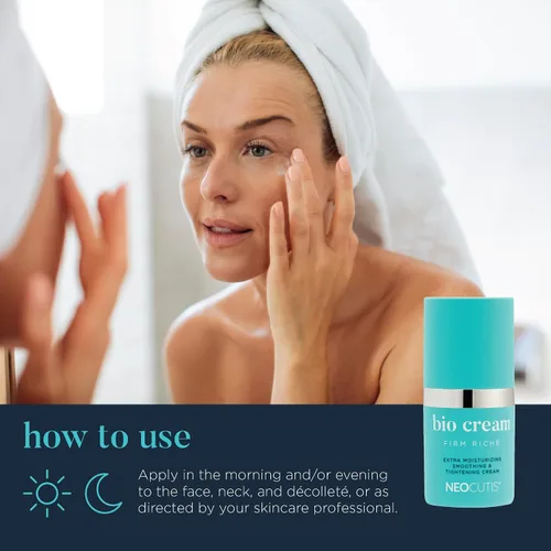 Vista 4 de NEOCUTIS Bio Cream Firm Riche - Crema suavizante y tensora extra hidratante - Crema facial antienvejecimiento para día y noche - Para tonos de piel