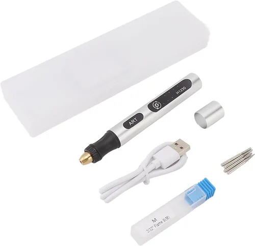 Vista 8 de Mini herramienta giratoria inalámbrica, 3 velocidades 4.2V recargable kit de herramientas rotativas eléctricas con accesorios, juego de amoladora