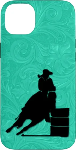 Vista 14 de iPhone 11 Barril Carreras Caballo En Turquesa Floral Estuche De Herramientas