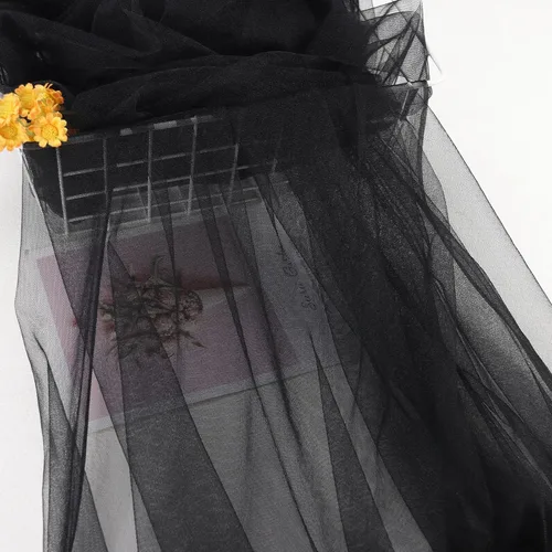 Vista 6 de HAVII Rollo de tul negro de 63 pulgadas x 10 yardas para falda tutú, manualidades, costura, tela de malla, arco de boda, decoración de fiesta
