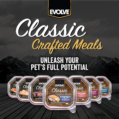 Vista 5 de Evolve Comida clásica hecha a mano con receta de pollo para gatos (paquete de 15)