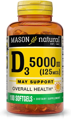 Vista 13 de MASON NATURAL Vitamina D3 2,000 UI Ultra Fuerza, Apoya la Densidad Ósea, Fuerza y Salud Inmune, 300 Cápsulas Blandas