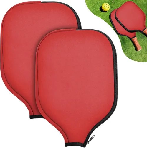 Vista 8 de 2 Pcs Pickleball Paddle Covers, Universal Case Size - 8.6 x 12.2 inches Zippered Racket Sleeve, Durable Neoprene Paddle Cover, Paddle Storage Bag