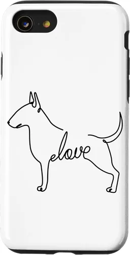 Vista 18 de Bull Terrier Love Bully Dog Love Single Line Art Sketch Case for iPhone 17
