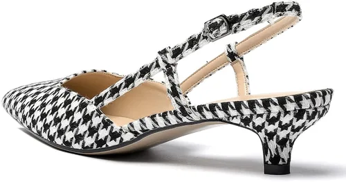 Vista 7 de WAYDERNS Zapatos de tacón bajo con correa puntiaguda de charol para mujer, 1.5 pulgadas