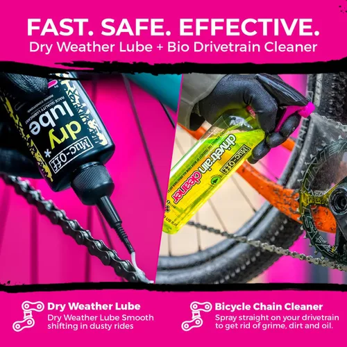 Vista 6 de Muc-Off Bio Drivetrain Cleaner Efectivo Limpiador y Desengrasante Biodegradable en Aerosol para Cadena de Bicicleta Apto para Todo Tipo