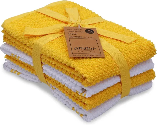 Vista 31 de Amour Infini paños de cocina y repasadores, 100 % algodón, muy absorbentes, se pueden lavar a máquina