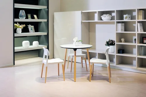 Vista 9 de Bel Dining Bistro Cafe Style - Juego de 2 sillas auxiliares minimalistas modernas (negro)